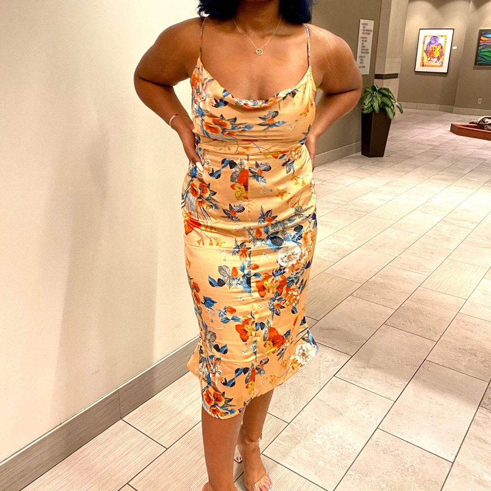 Gold Satin Dress